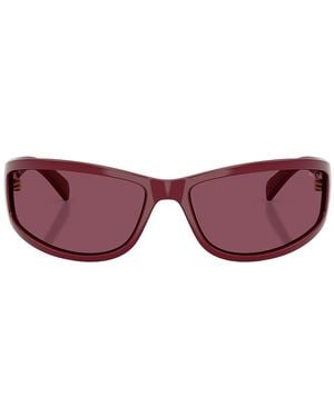 Miu Miu Wrap Sunglasses - Red