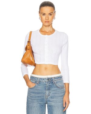 Cou Cou Intimates The Cropped Cardi - White
