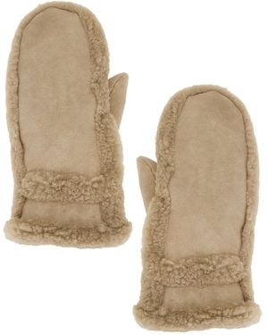 Yves Salomon Merino Mittens - Natural