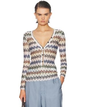Missoni V-Neck Sweater - Blue