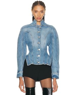 Mugler Cinched Jacket - Blue