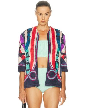 Lily Eve Buckle Jacket - Red
