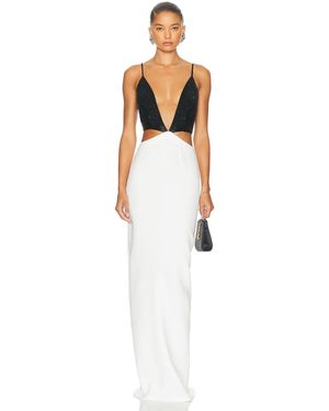 Monot Cutout Embroidered Maxi Dress - White