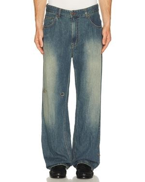 we11done Piercing Denim Jeans - Blue