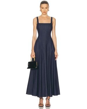 Nicholas Athena Sleeveless Paneled Midi Dress - Blue
