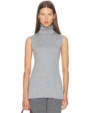 Helsa Kerstin Sleeveless Turtleneck - Gray