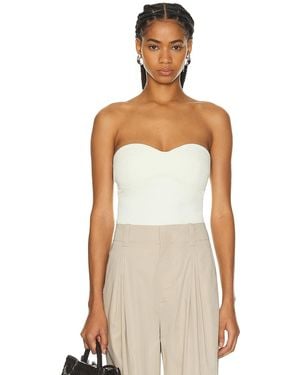 Bottega Veneta Strapless Bodysuit Top - Natural