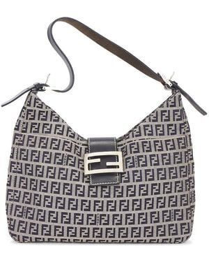 Fendi Zucchino Shoulder Bag - Gray