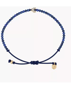 Fossil Sutton Mini Moments Blue Beaded Crescent Moon Bracelet