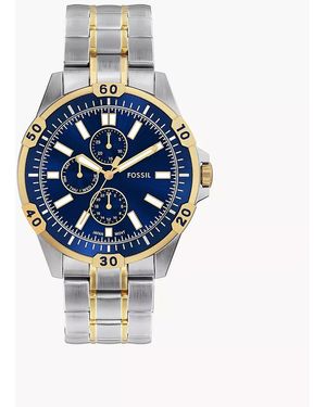 Fossil Garrett Multifunction Two-tone Stainless Steel Watch - Blue