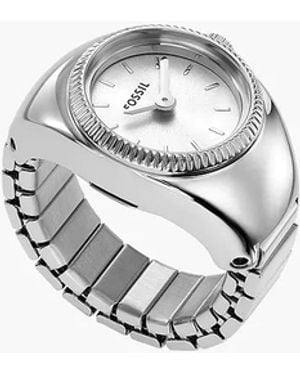 Fossil Watch Ring Two-hand Stainless Steel - White