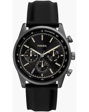 Fossil Sullivan Multifunction Black Silicone Watch