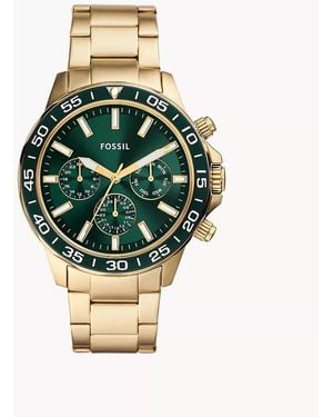 Fossil Bannon Multifunction Gold-tone Stainless Steel Watch - Metallic