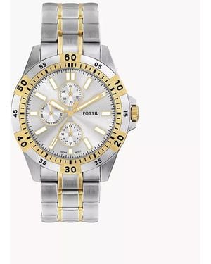 Fossil Garrett Multifunction Two-tone Stainless Steel Watch - Metallic