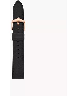 Fossil 18mm Black Litehidetm Leather Strap