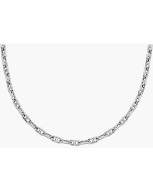 Fossil Heritage D-link Silver-tone Brass Chain Necklace - Metallic