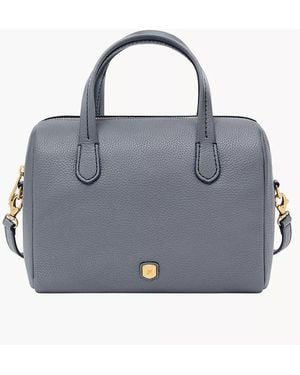 Fossil Lainey Leather Satchel - Grey