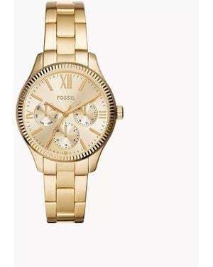 Fossil Rye Multifunction Gold-tone Stainless Steel Watch - Metallic