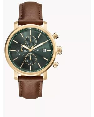Fossil Rhett Multifunction Brown Leather Watch