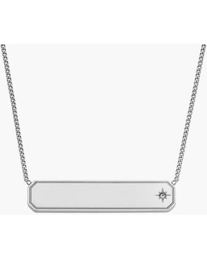 Fossil Sadie Stainless Steel Id Necklace - White
