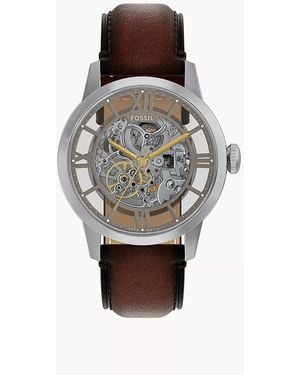 Fossil Townsman Automatic Brown Leather Watch