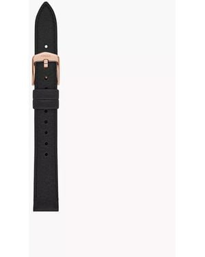 Fossil 14 Mm Litehide Black Leather Watch Strap S141221
