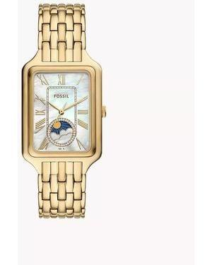 Fossil Raquel Sun Moon Multifunction Gold-tone Stainless Steel Watch - Metallic