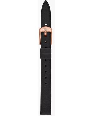 Fossil 12 Mm Litehide Black Leather Watch Strap S121037