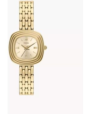 Fossil Emerson Three-hand Gold-tone Stainless Steel Watch - Metallic
