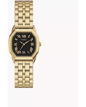 Fossil Harlow Three-hand Gold-tone Stainless Steel Watch - Metallic