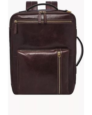 Fossil Buckner Leather Convertible Backpack - Brown