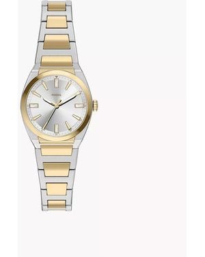 Fossil Everett Three-hand Two-tone Stainless Steel Watch - Metallic