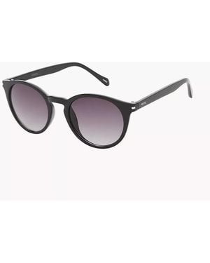 Fossil Round Sunglasses - Metallic