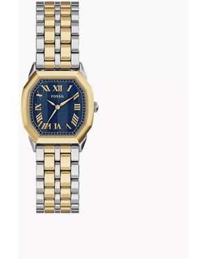 Fossil Harlow Three-hand Two-tone Stainless Steel Watch - Blue