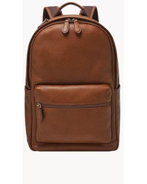 Fossil Buckner Leather Backpack - Brown