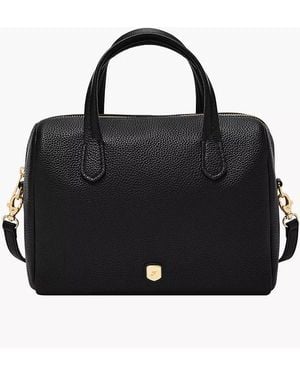 Fossil Lainey Leather Satchel - Black