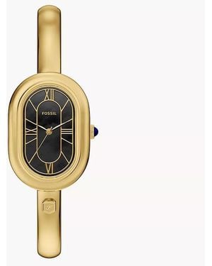 Fossil Sloan Three-hand Gold-tone Stainless Steel Watch Bangle - White