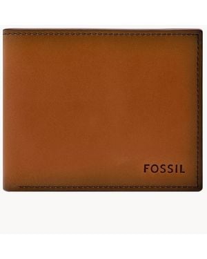 Fossil Derrick Flip Id Bifold - Brown
