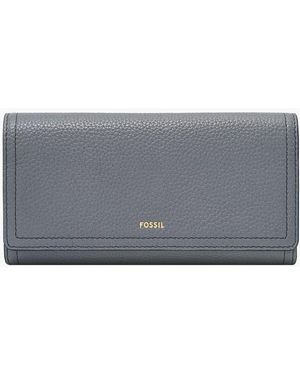 Fossil Logan Rfid Flap Clutch - Grey