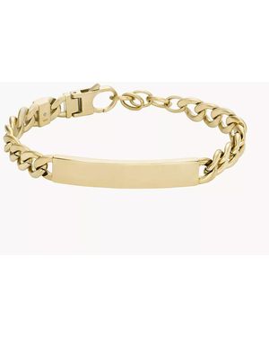 Fossil Drew Gold-tone Stainless Steel Chain Bracelet - Metallic