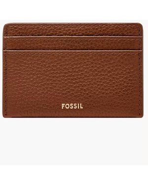 Fossil Logan Card Case - Brown