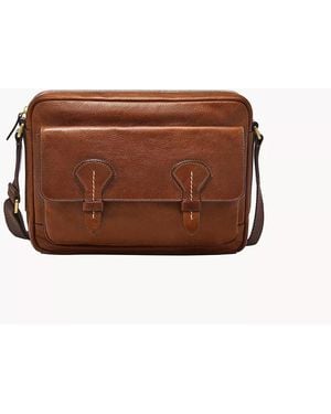 Fossil Bennett Leather Courier Bag - Brown