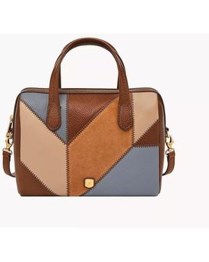Fossil Lainey Leather Satchel - Brown