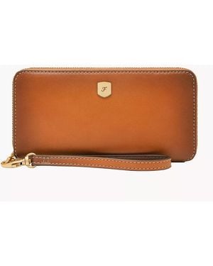 Fossil Lennox Zip Continental Wallet - Brown