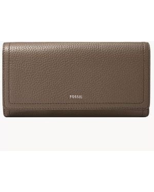 Fossil Logan Rfid Flap Clutch - Brown
