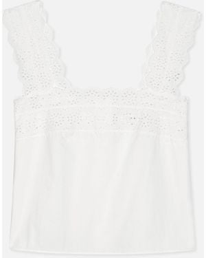 FRAME The Eyelet Tank - White