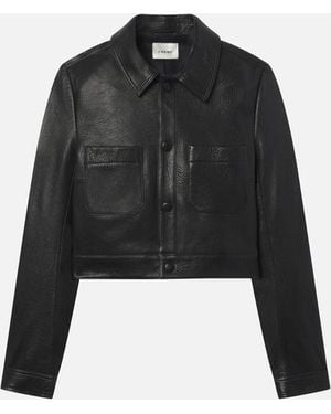 FRAME The Small Leather Jacket - Black