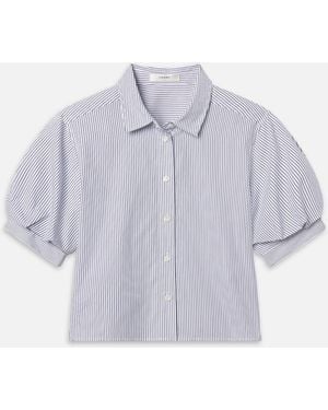 FRAME The Billow Sleeve Shirt - Blue