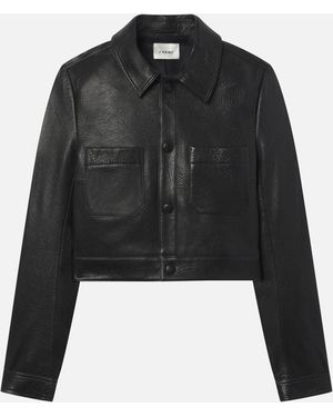 FRAME The Small Leather Jacket - Black