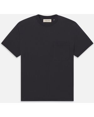 FRAME Light Cotton Pocket Tee - Black